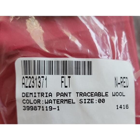 NWT Theory Hot Pink Trousers Suit Pants Size 00 - Picture 6 of 15